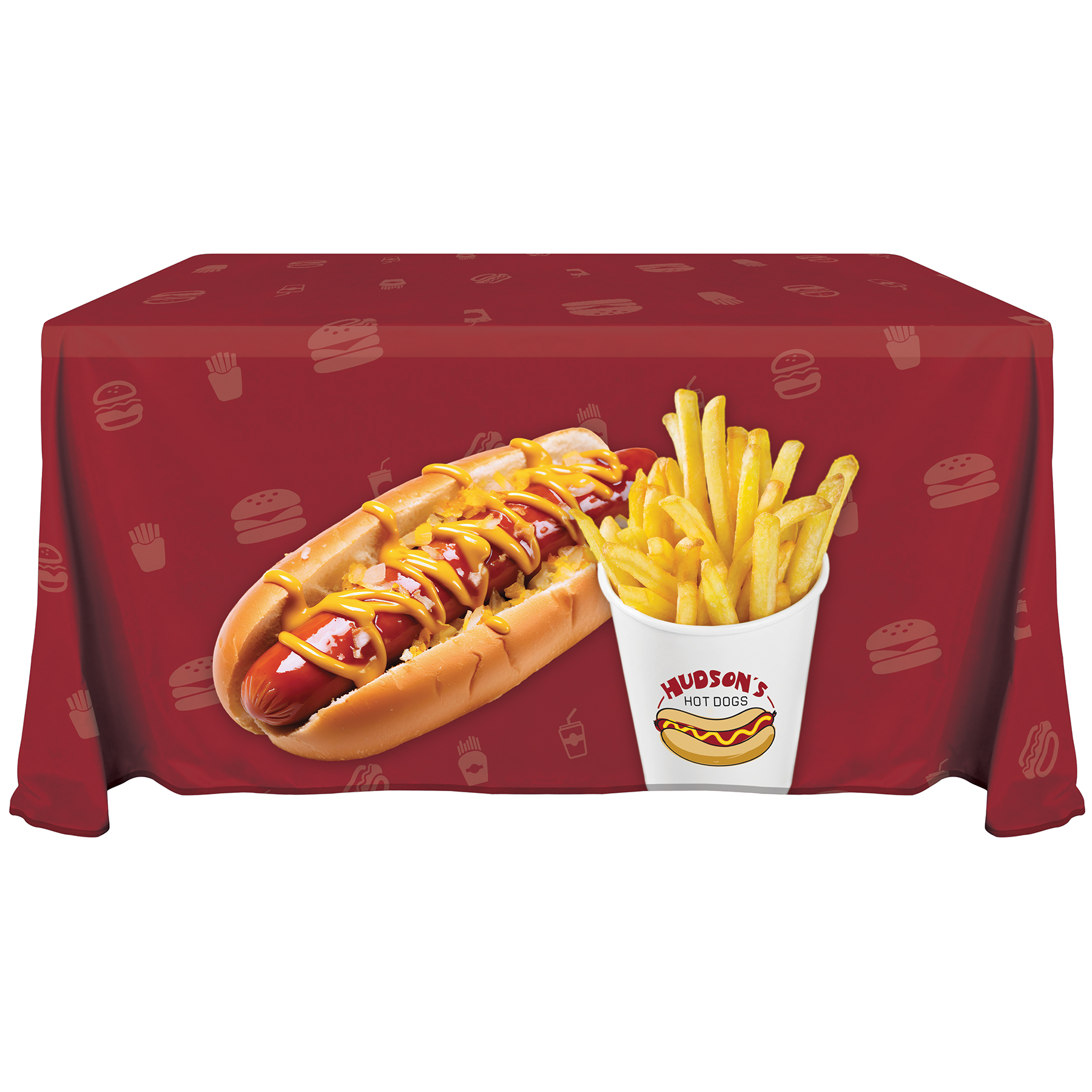4' Knit Polyester Custom Throw Style Table Cover 8