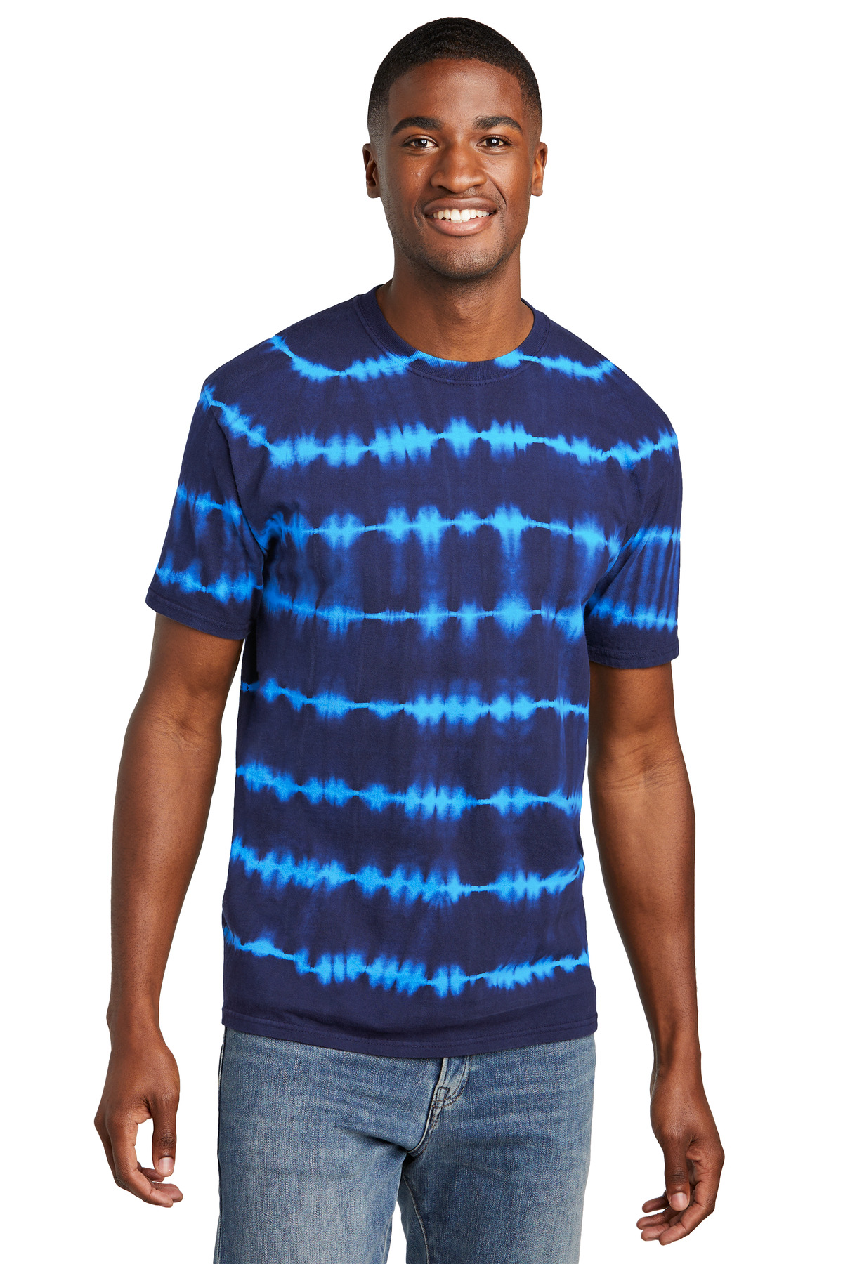 Port & Co Allover Stripe Tie-Dye Tee PC142 8