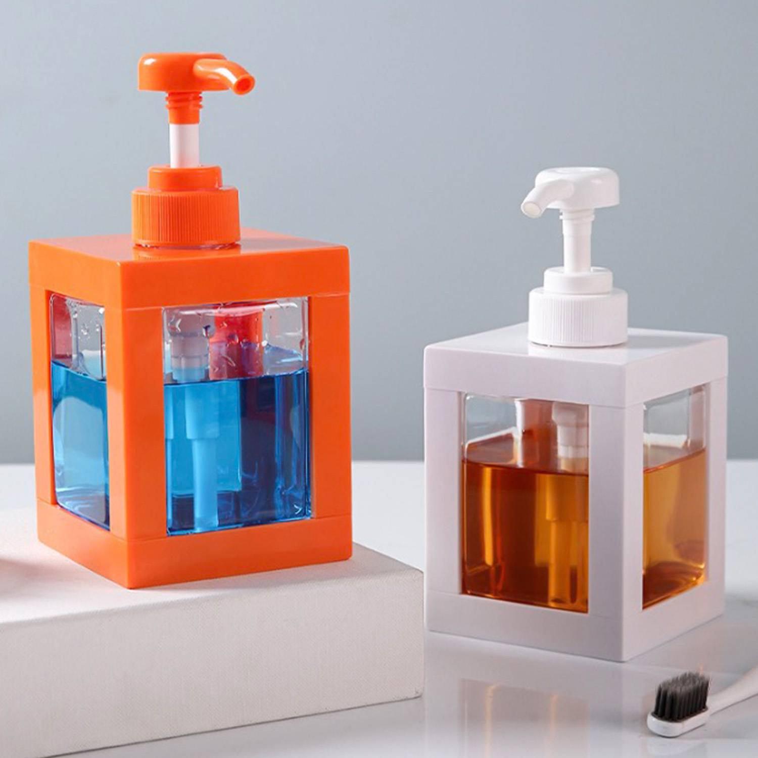 16oz Square pump bottle dispenser 7