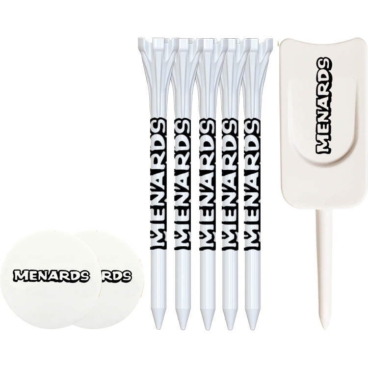 5 Flytee Tees 2-3/4", 2 Ball Markers, 1 Single Prong Plastic Divot Tool