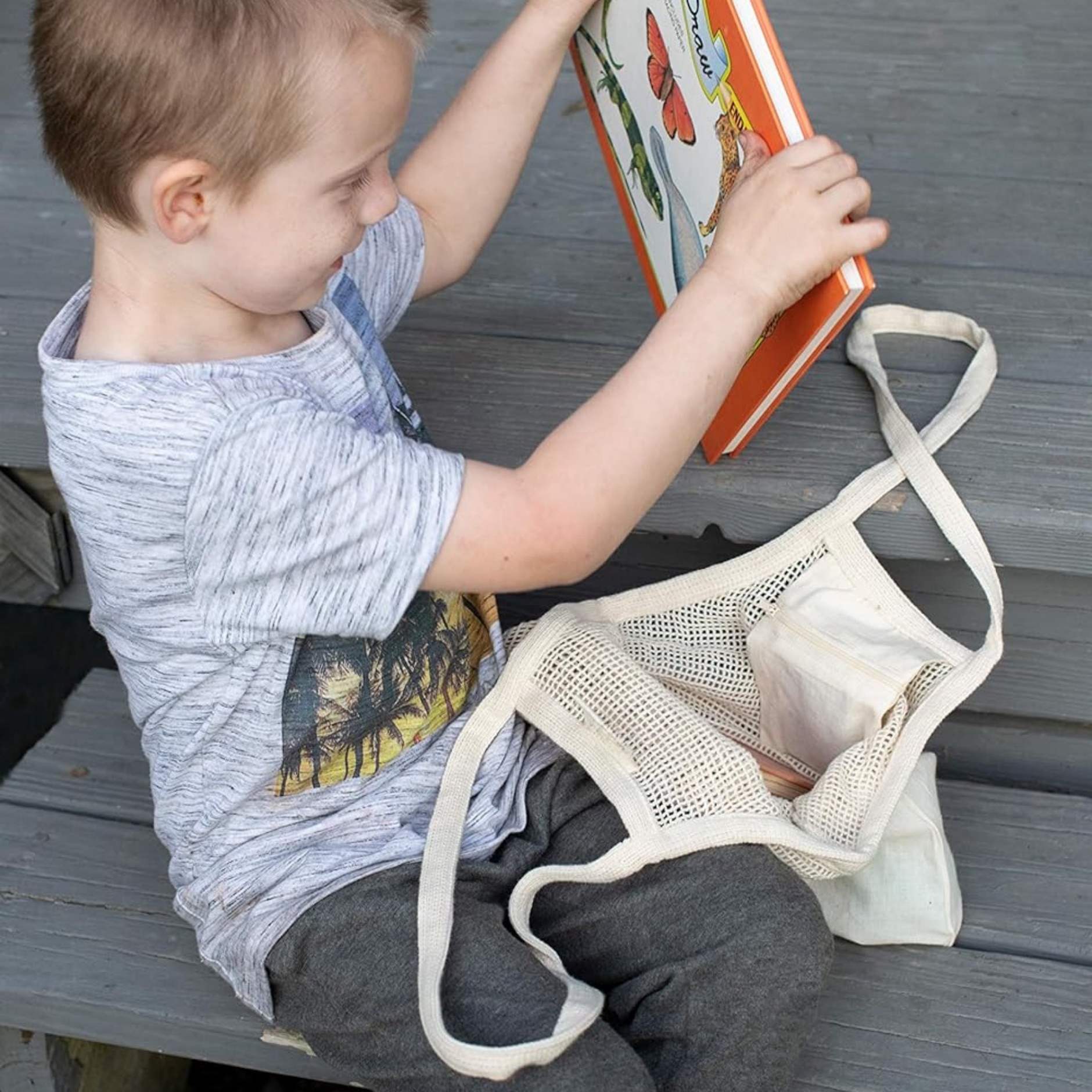 Reusable Mesh Grocery Shopping Bags 4
