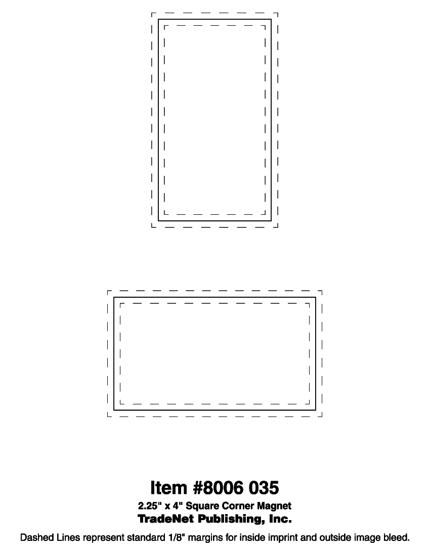 Magnet - 2.25x4 Square Corners - 30 Mil. 4