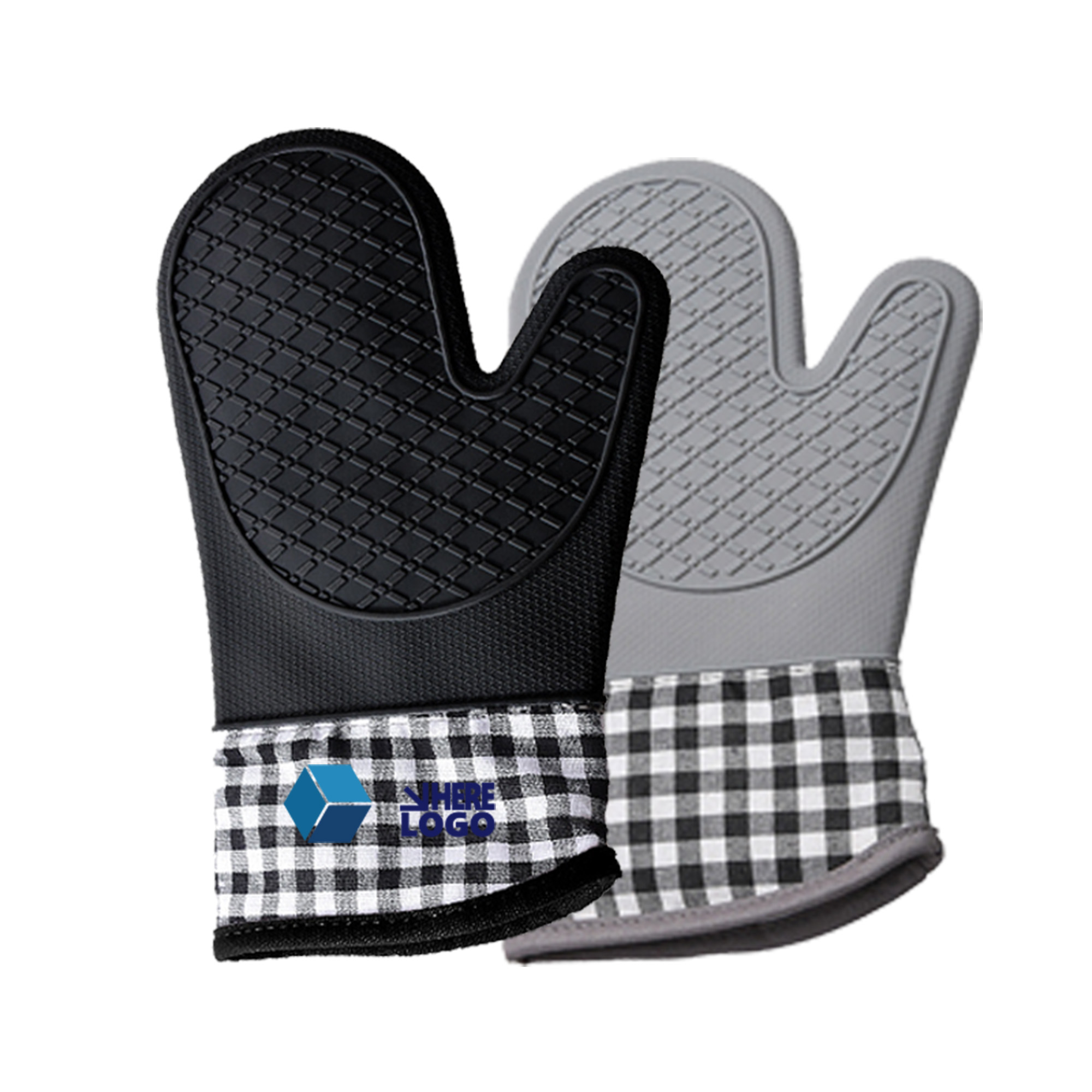 Oven Mitts 600Fahrenhe Heat Resistant Non-Slip Grip Silicone 1