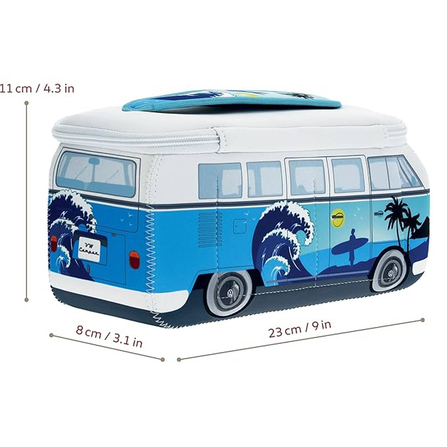 4.5L Neoprene Waterproof Pencil Case w/ Cartoon Car Design 11