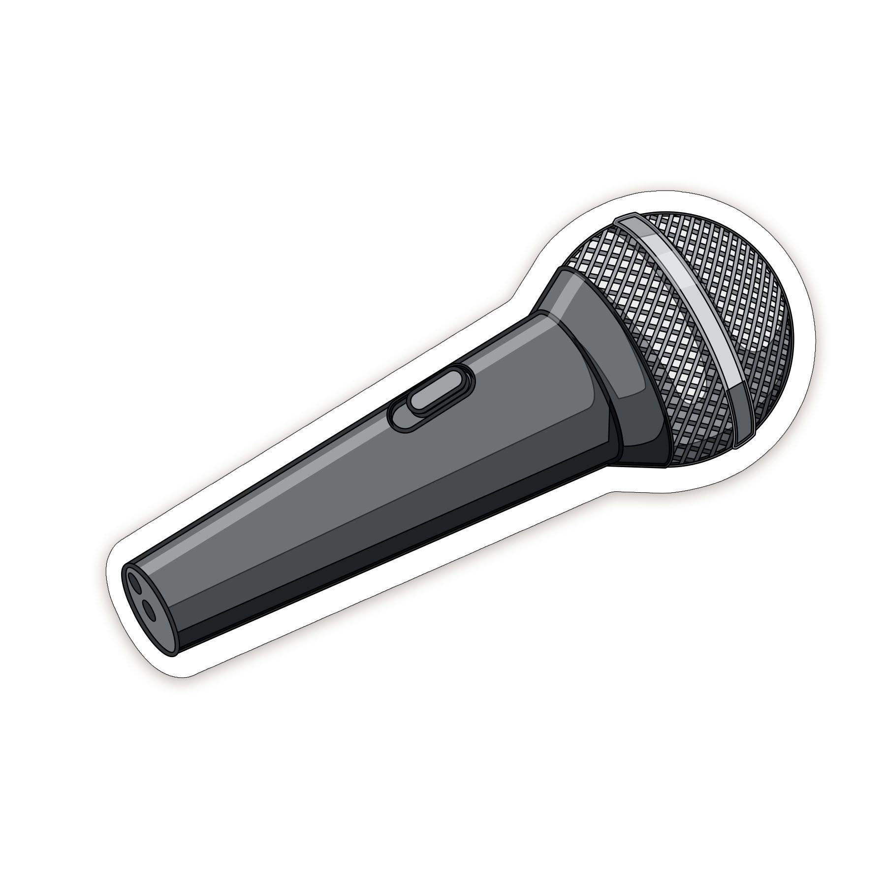 Microphone Shaped NoteKeeper™ Magnet 20 Mil 7