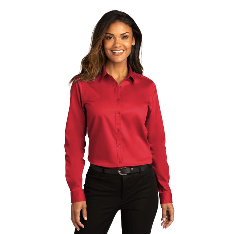 Port Authority Ladies Long Sleeve SuperPro React Twill Shirt. 23