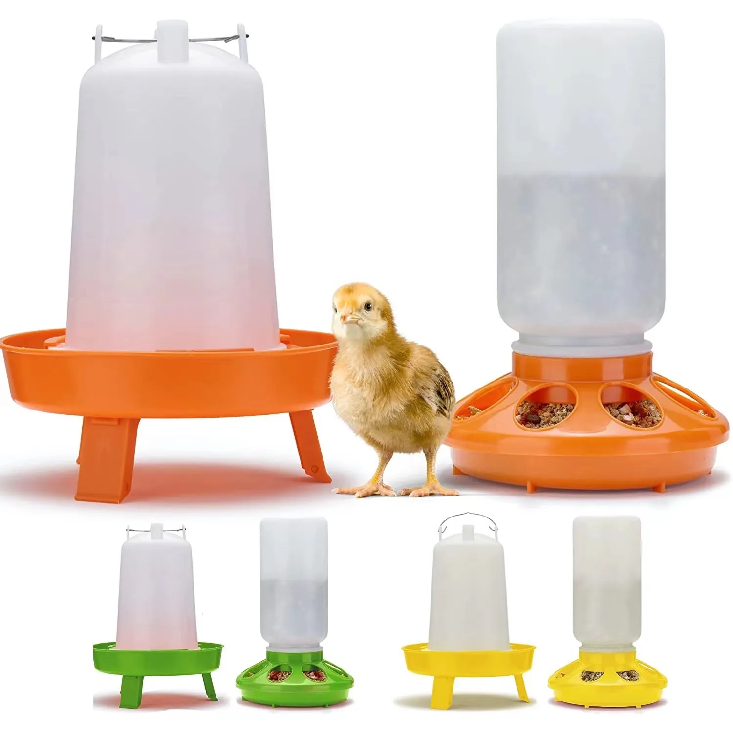 Durable Chick Feeder and Waterer Combo for 12 Chicks with 8 Hole Anti Peck Design 3
