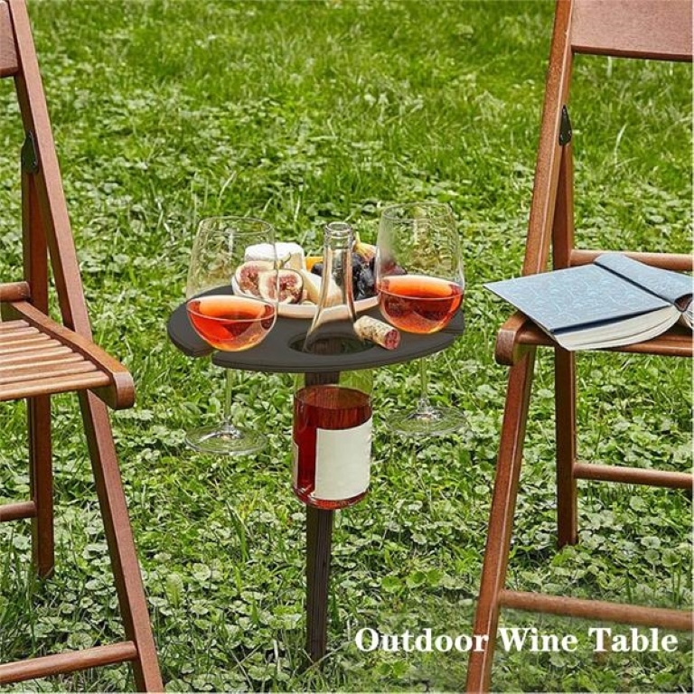 Outdoor Wine Table - Glass Rack 15