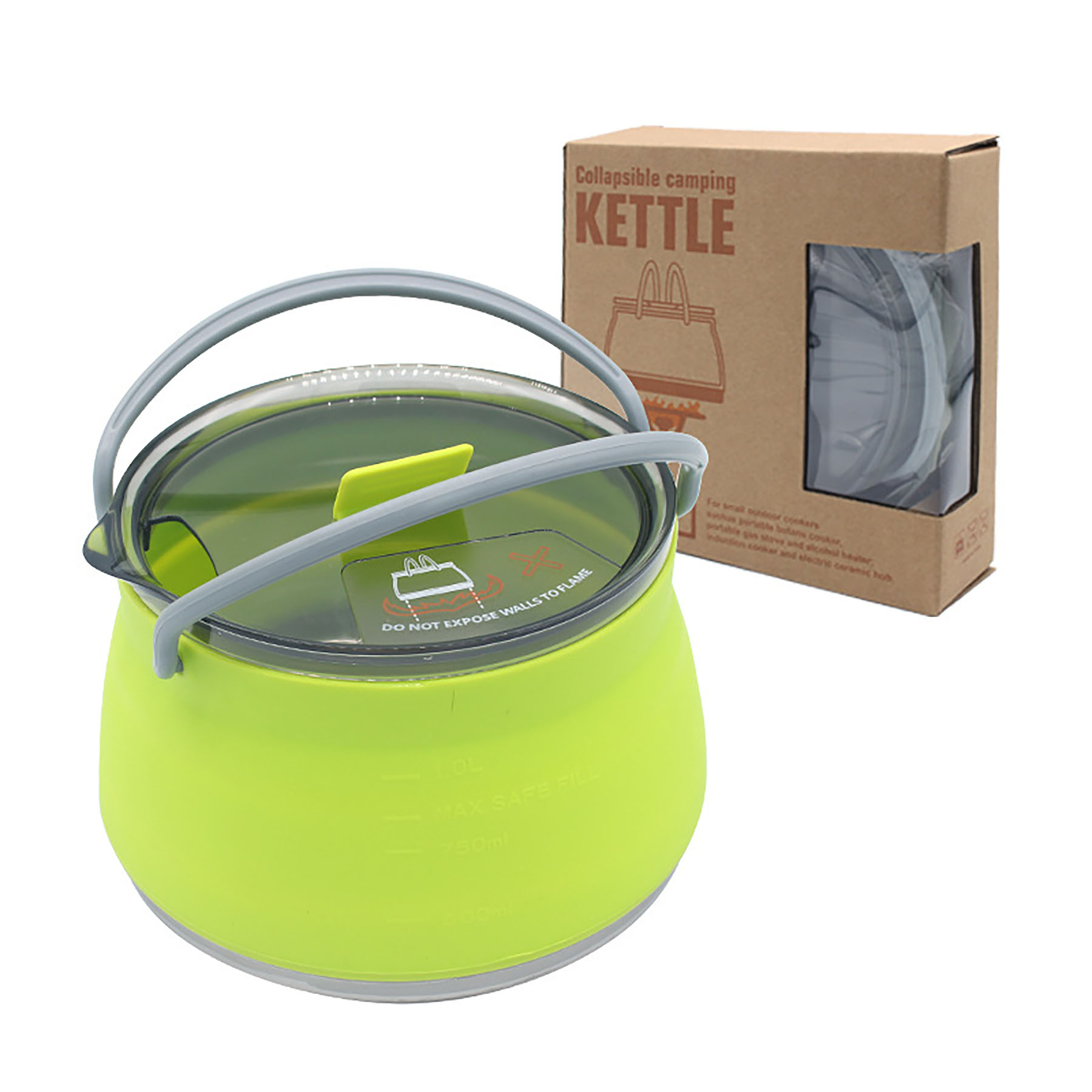 1L Collapsible Silicone Cooking Kettle 8
