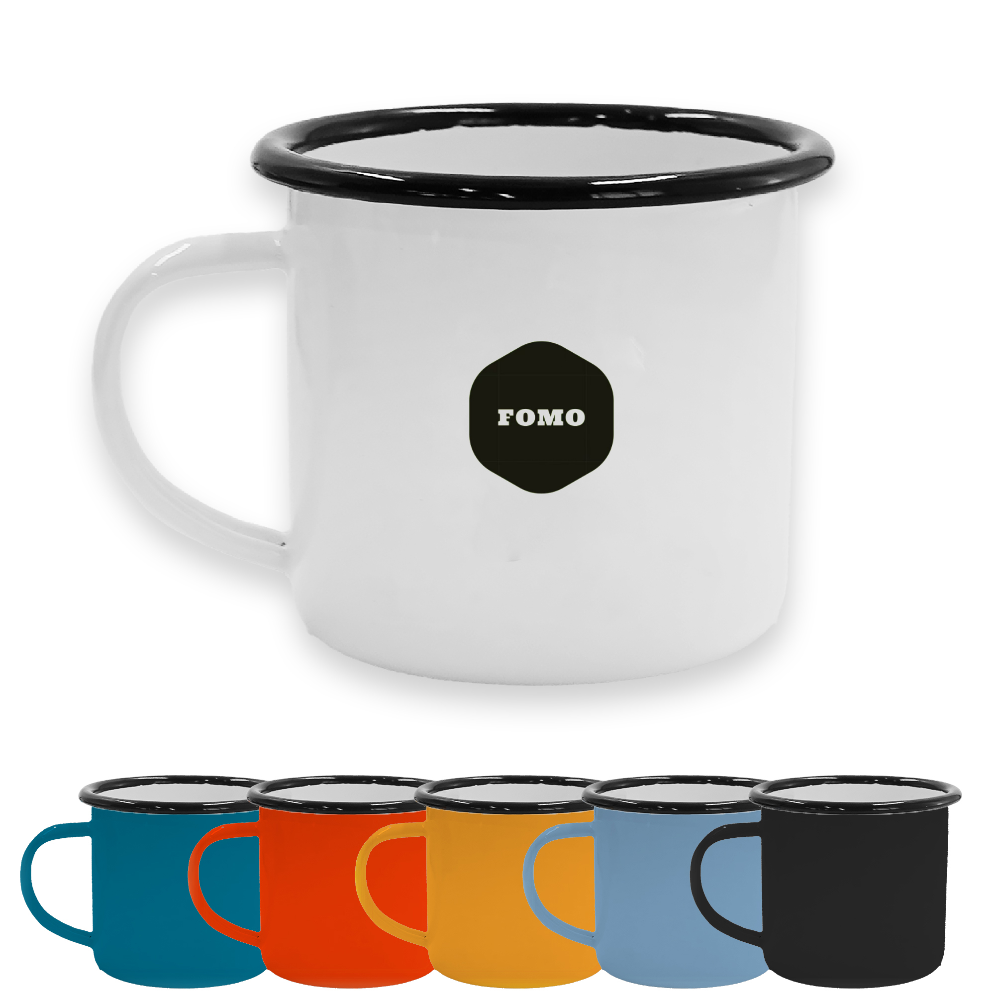 Custom Ceramic Mug 12oz ?C Durable Steel Rim Cup 2