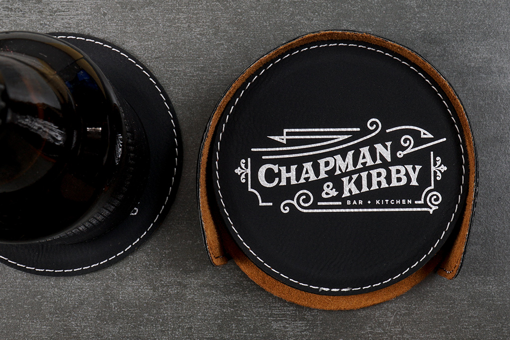 Leatherette 6-Coaster Set 4