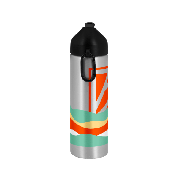 EasyFlow Recycled Aluminum Bottle w Straw Lid, custom water bottle with logo imprint 122