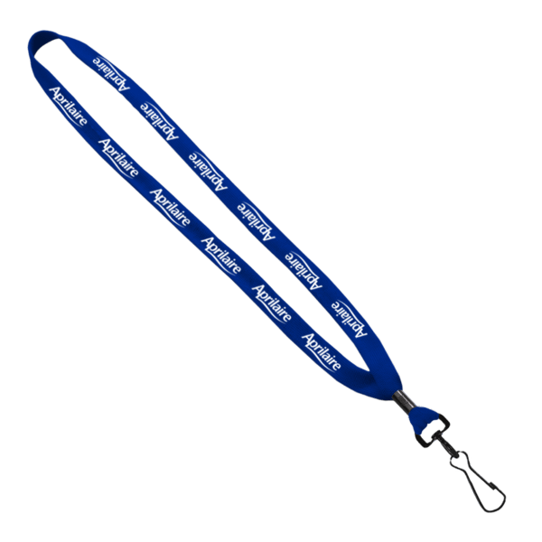 5/8" Polyester Shoelace Lanyard with Metal Crimp & Split-Ring 236