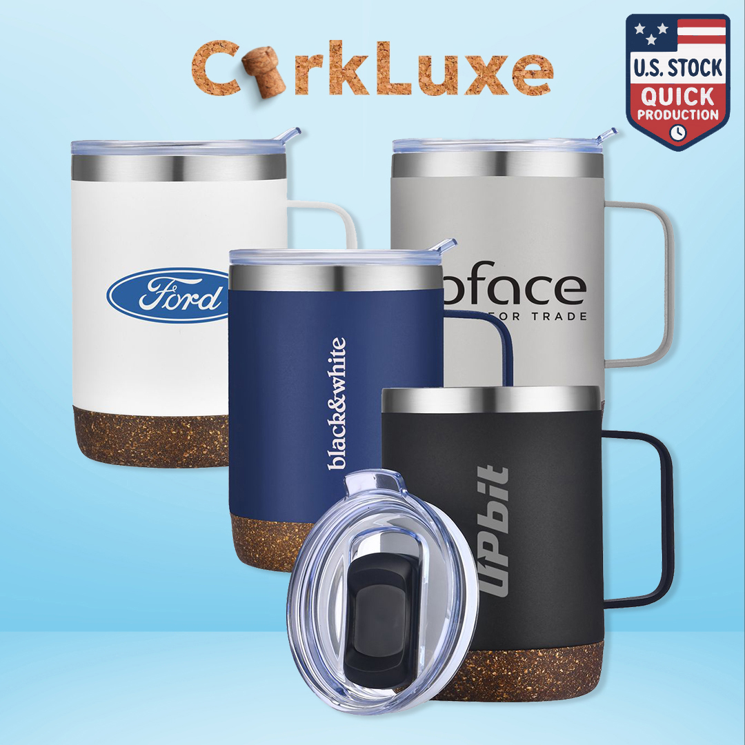 Corkluxe 12oz Vacuum Mug with Cork Base 4