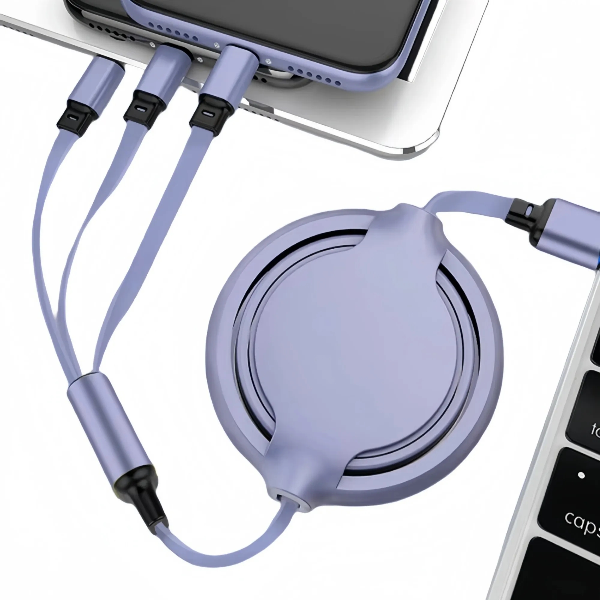3 in 1 Retractable Multi Charging Cable 4