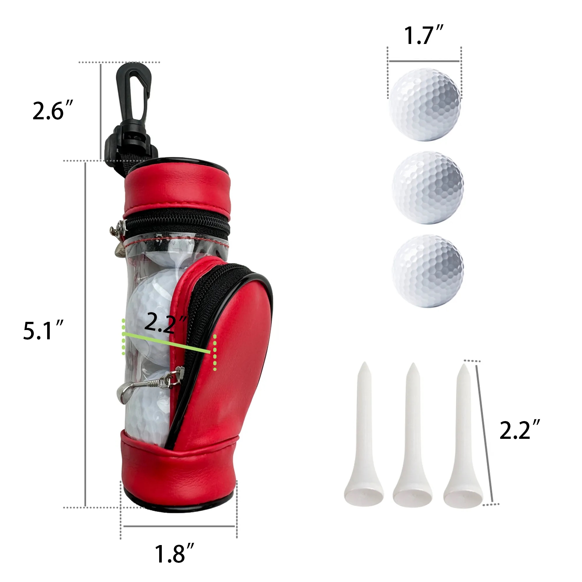 Mini Golf Bag With Balls And Tees 2