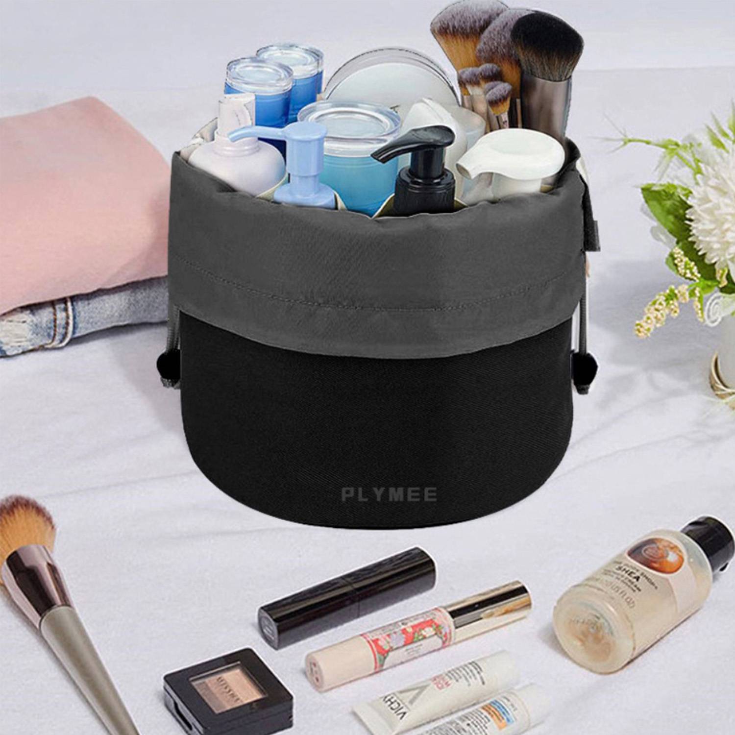 Barrel Drawstring Makeup Travel Bag 6