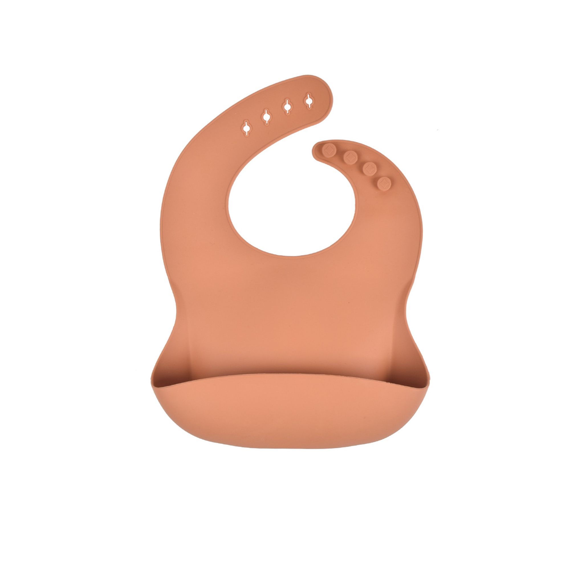 Soft Food Grade Silicone Baby Bib Adjustable 14