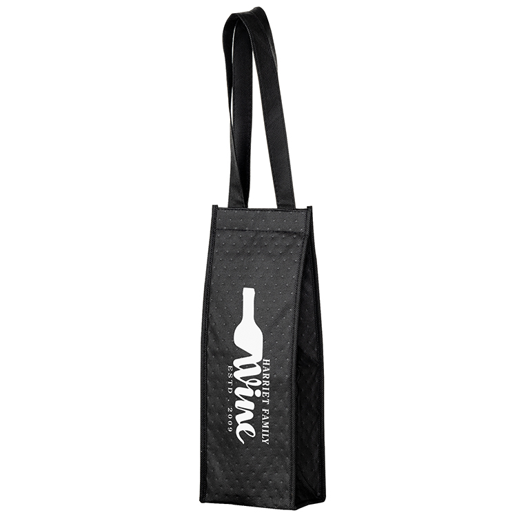 Non-woven Insulated Wine Tote with Hook & Loop Closure 1