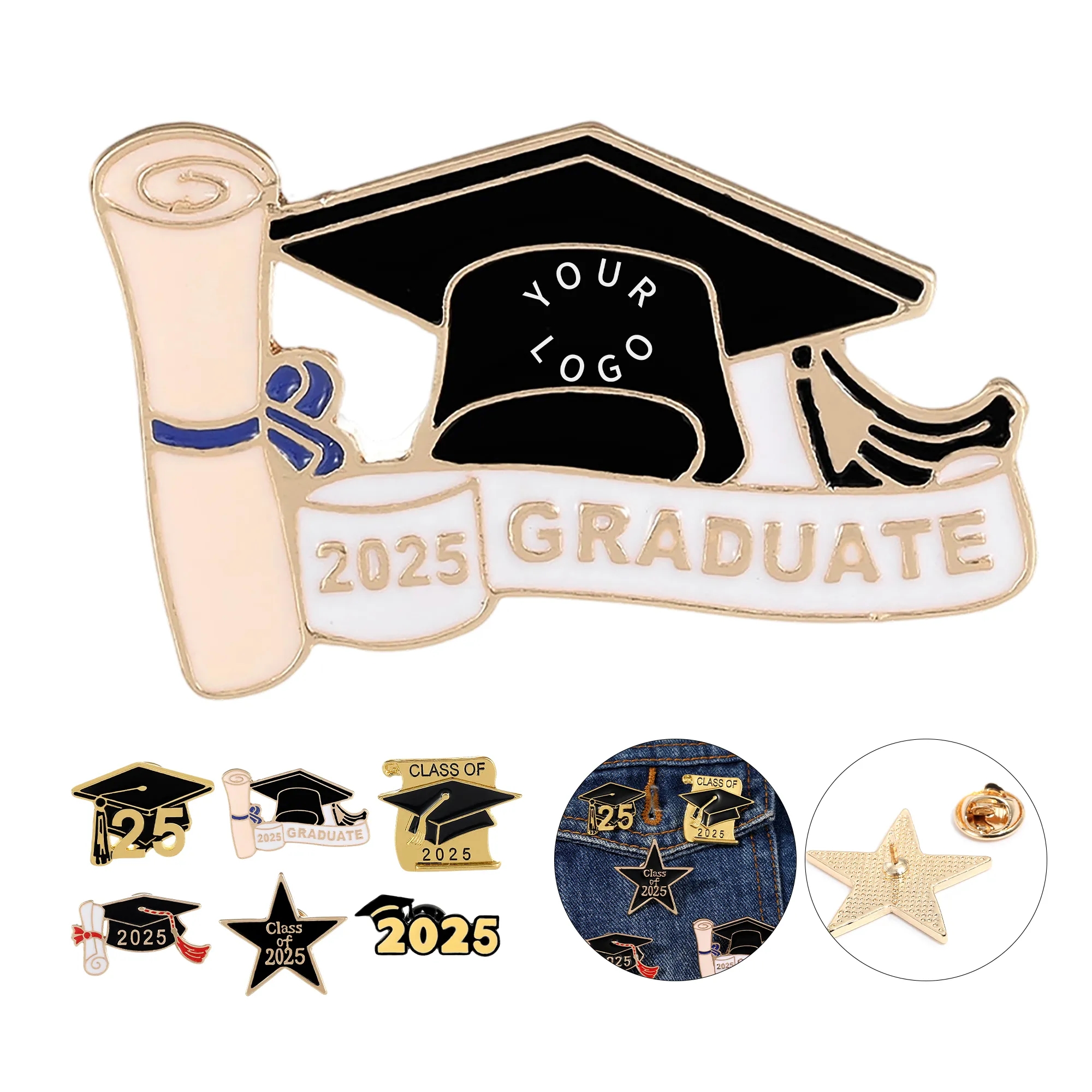 Class of 2025 Graduation Enamel Pins for School Events 9