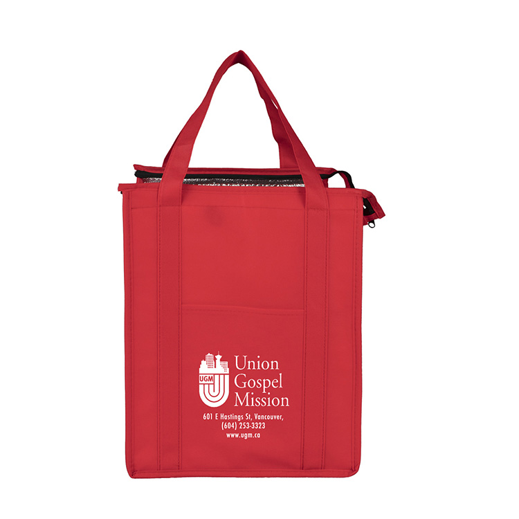 12"W x 16"H x 10"Gusset - "SUPER COOLER" Large Insulated Cooler Zipper Tote Bag 31