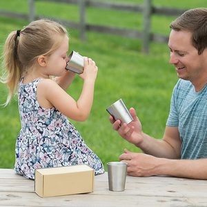 180ML Silver Double Wall Stainless Steel Cup 2
