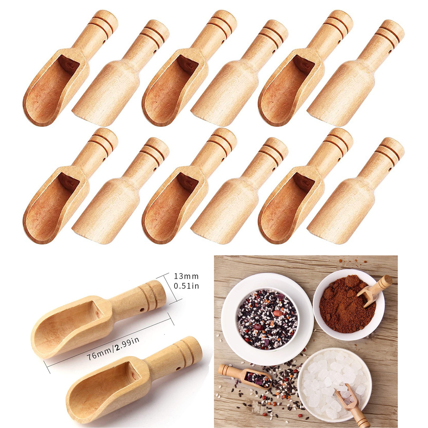 Mini Bamboo Wooden Spoon 2
