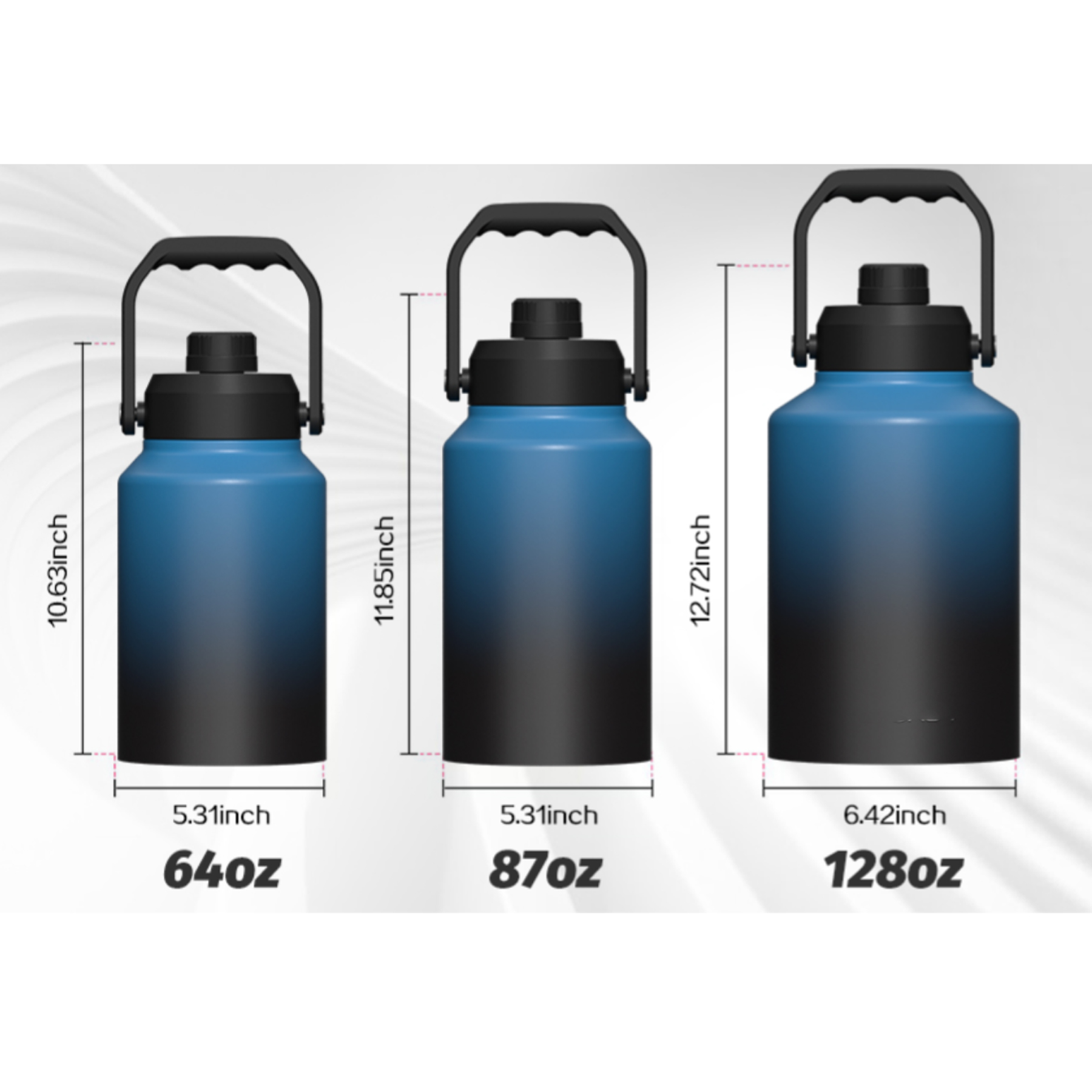128oz Stainless Steel Water Jug 2