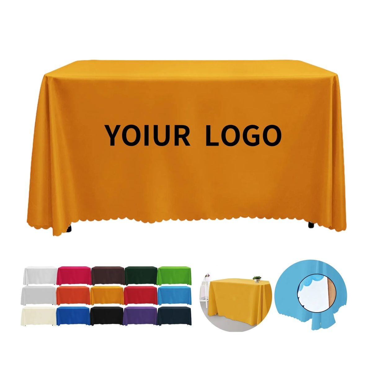 Wrinkle Resistant 6FT Table Cover for Marketing Use 24