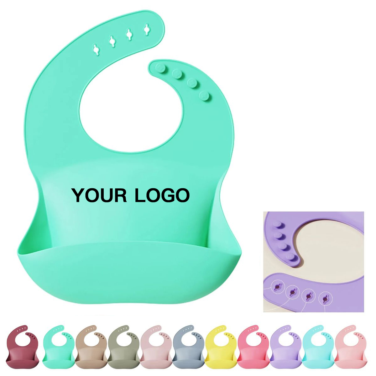 Adjustable Silicone Bib for Easy Mealtime Cleanup 1