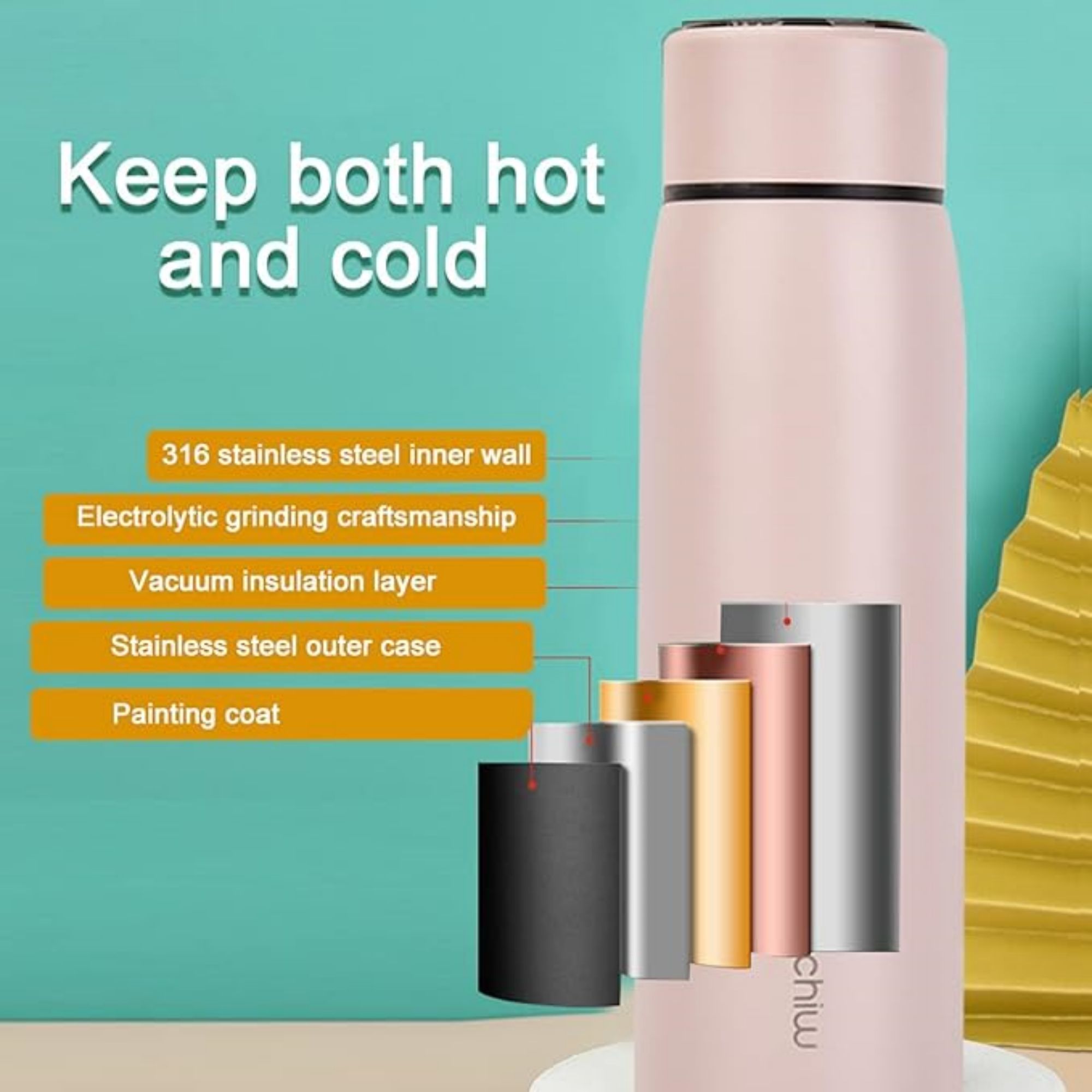 14 oz Bottles With LED Temperature Display 2