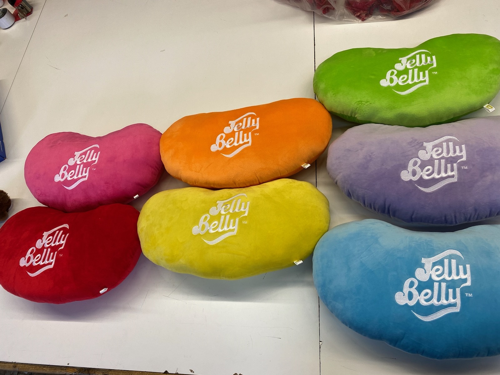 Jelly Belly Pillows Assorted colors 12" high x 20" long 2