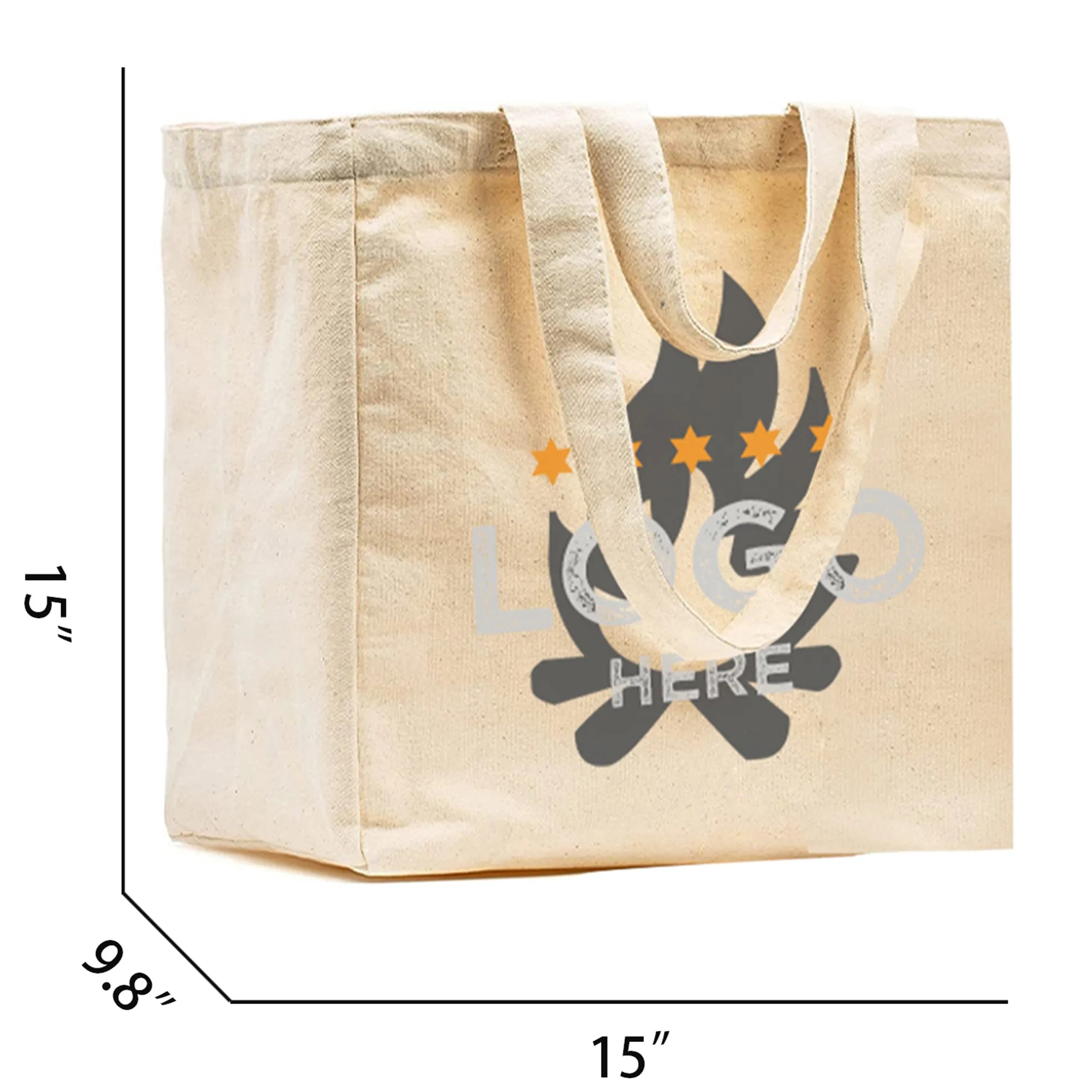 Canvas Grocery Bag, custom tote bag with logo imprint 2