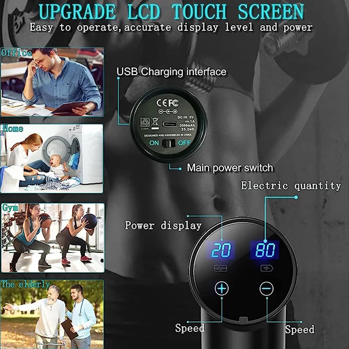 Electric Portable Deep Tissue Handheld Muscle Massage Gun 2