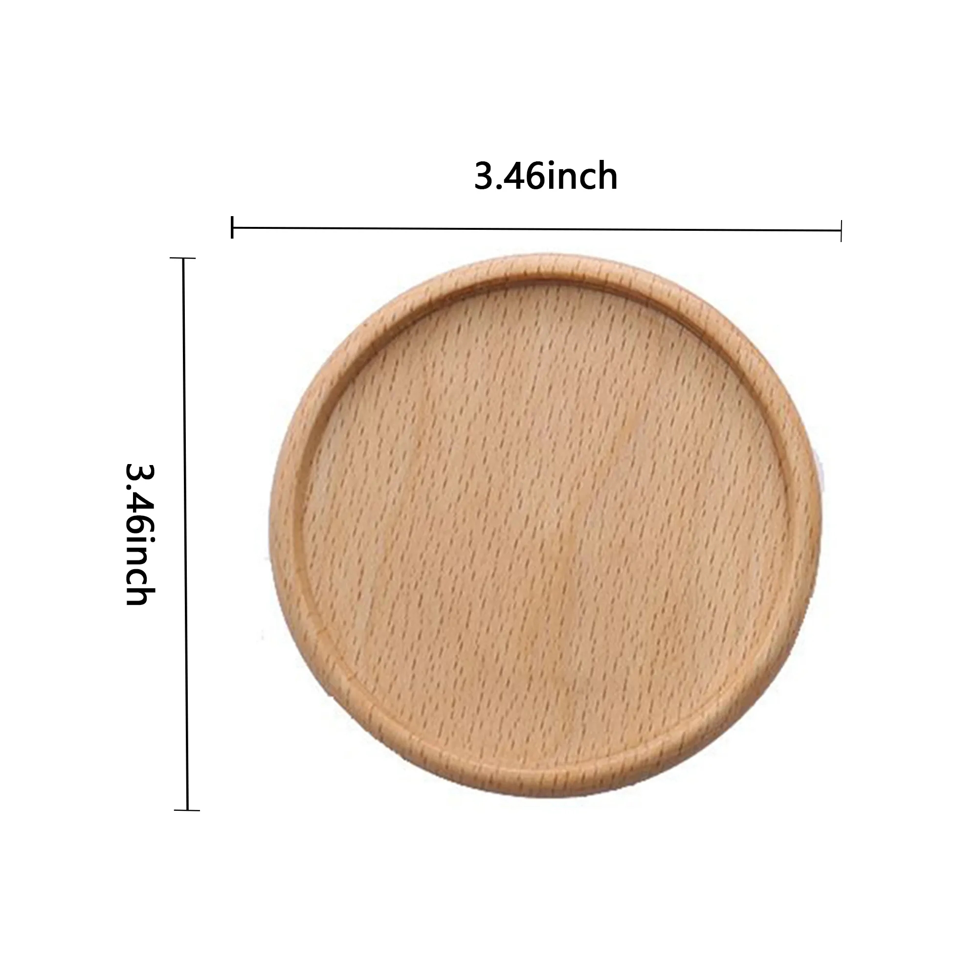 Natural Beech Wood Coaster with Smooth Glossy Finish 4