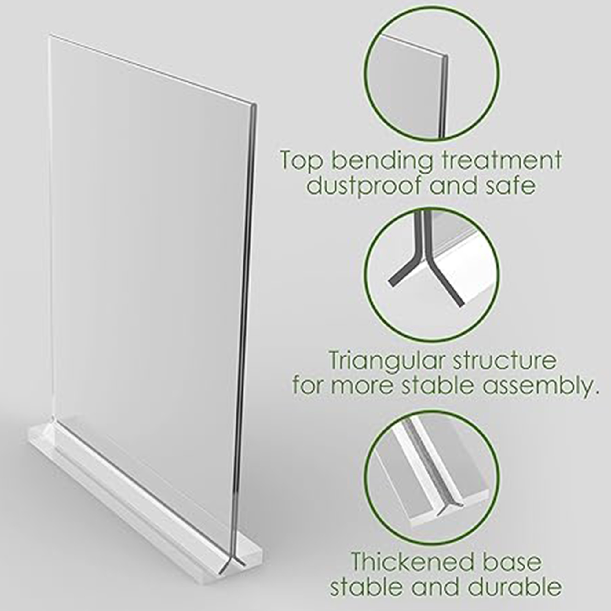 Acrylic Sign Holder for restaurant, hospital, school 2