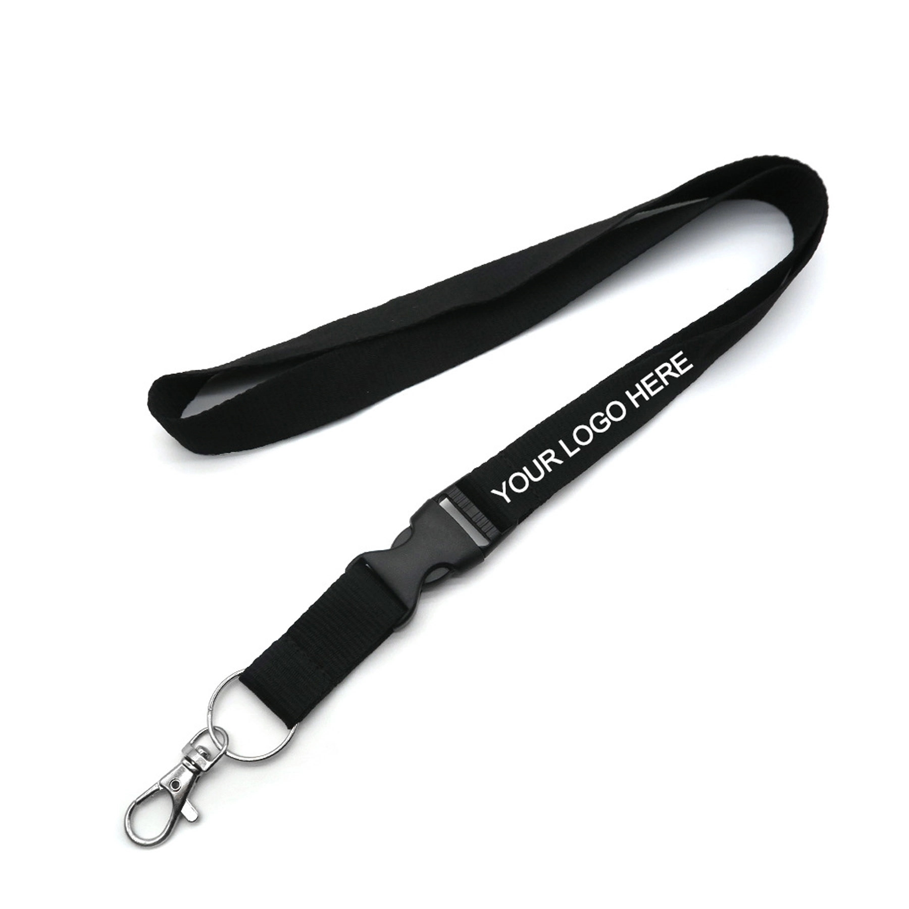 Detachable Woven Lanyards Buckle Release Custom with Keychai 5
