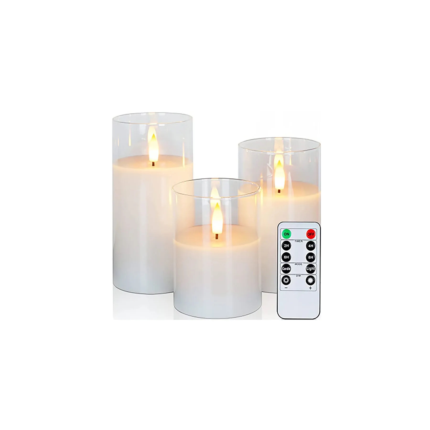 Glass Flameless Candle LED 4