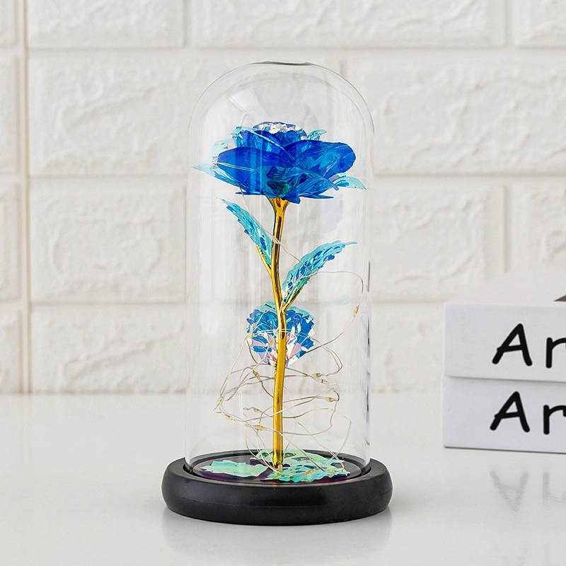 Colorful Artificial Rose Gift W/ Led String Lights 12