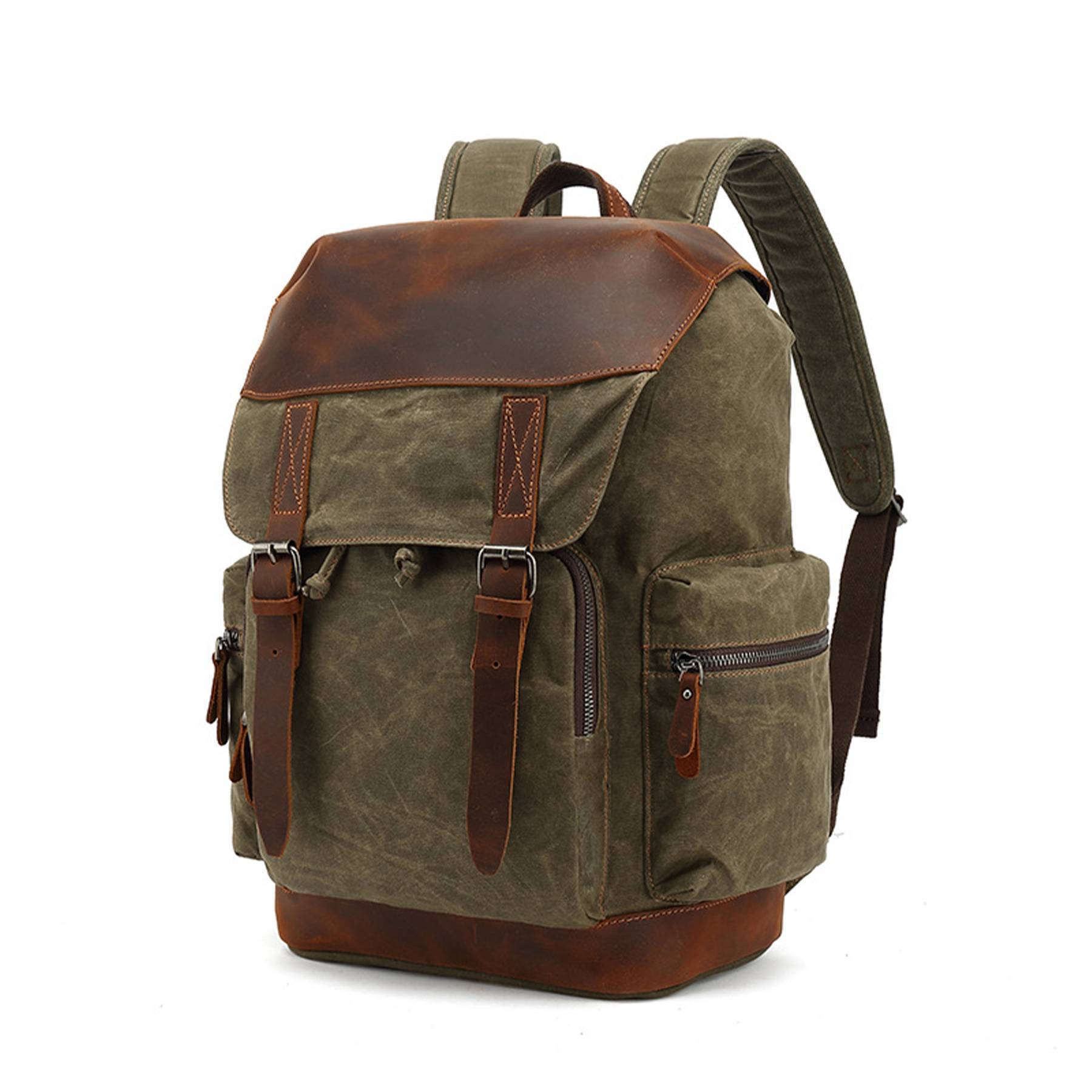 Large Vintage Canvas Backpack for Men 9