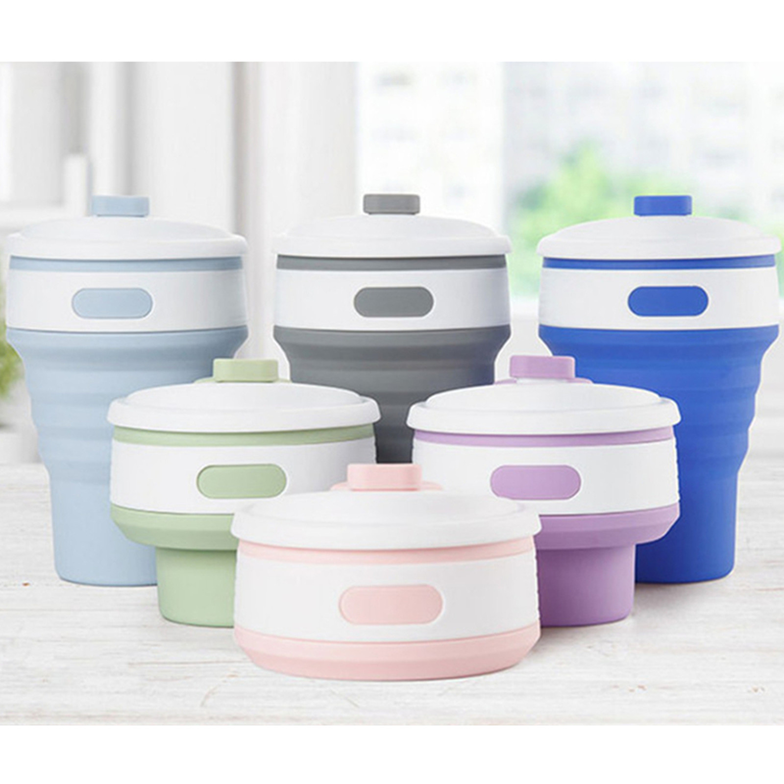12oz Silicone travel Folding coffee/water Cup 4