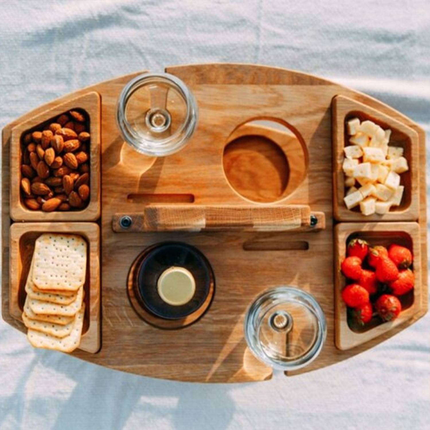 Wooden Outdoor Wine Table 6
