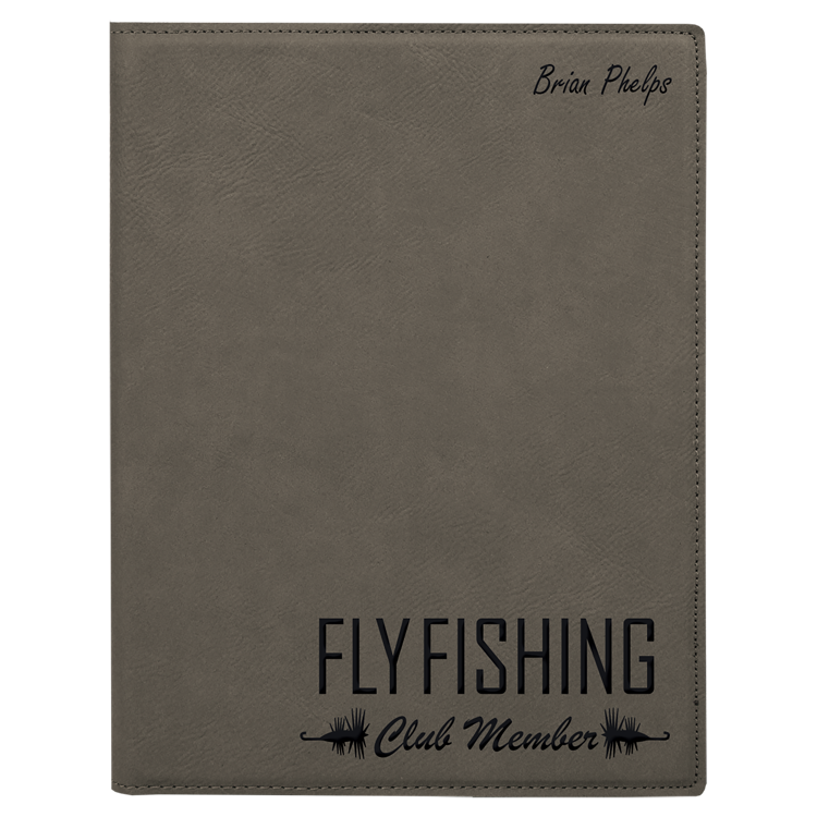 7" x 9" Gray Leatherette Small Portfolio with Notepad 3
