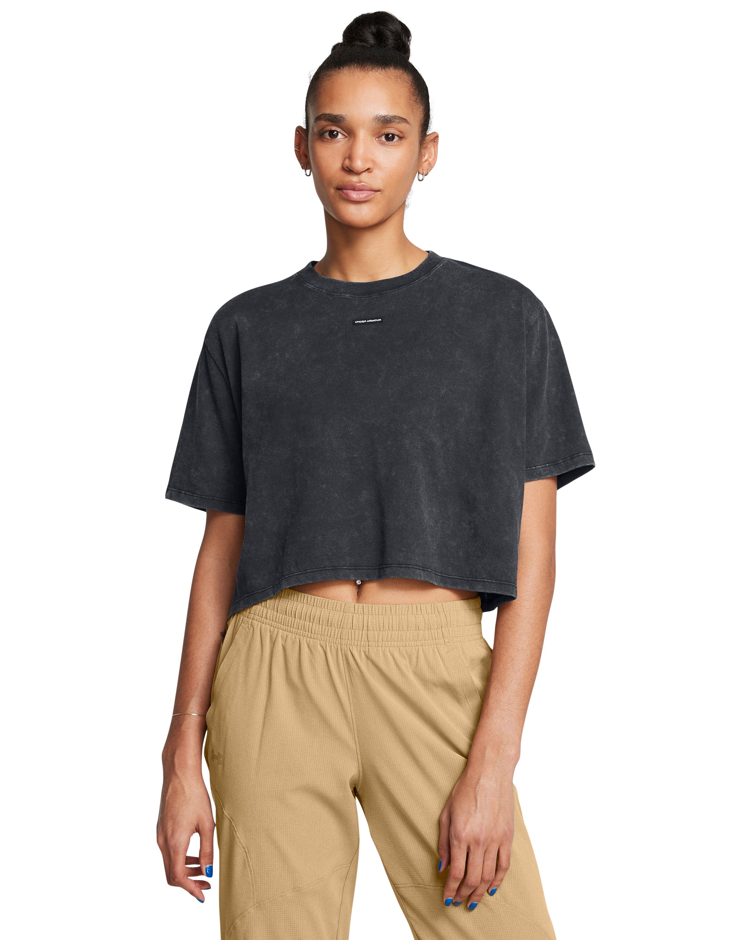 UA Wash Logo Women's Boxy Crop Short Sleeve 3