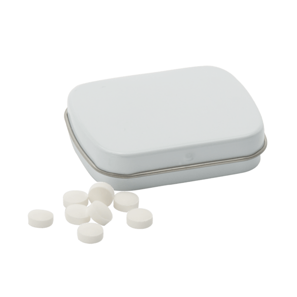 Sugar Free Mints in a Small Rectangular Hinged Tin 24