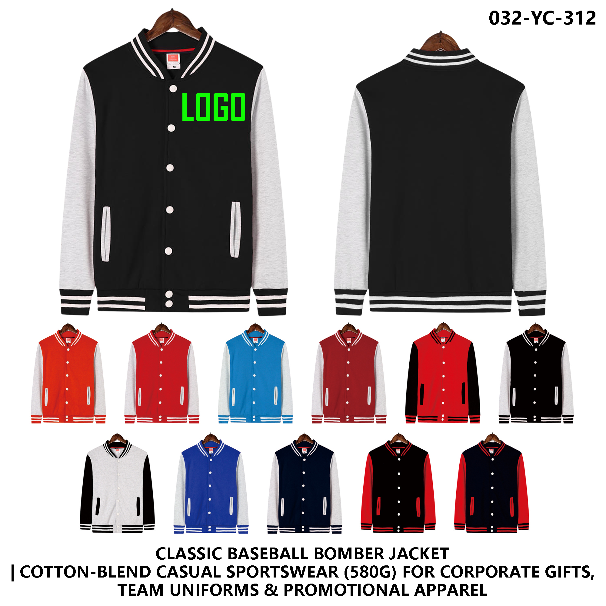 Custom Logo Baseball Jacket ?C Color Block Design 2
