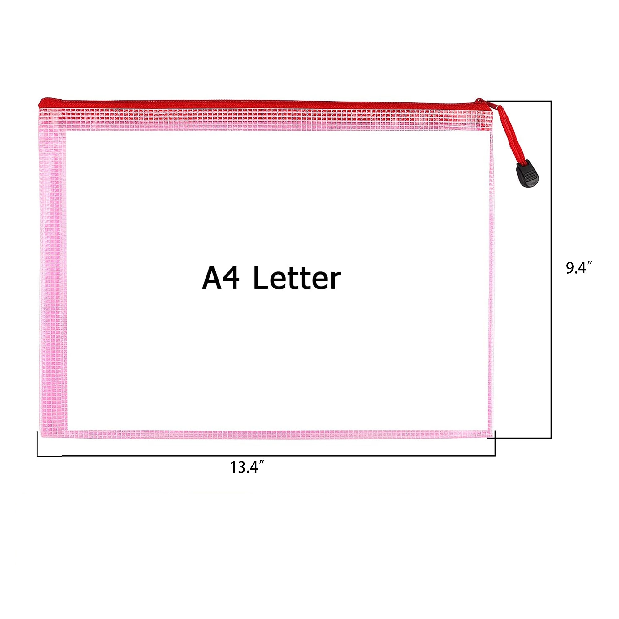 13.4" x 9.4" Mesh Zipper Pouch File Folders 4