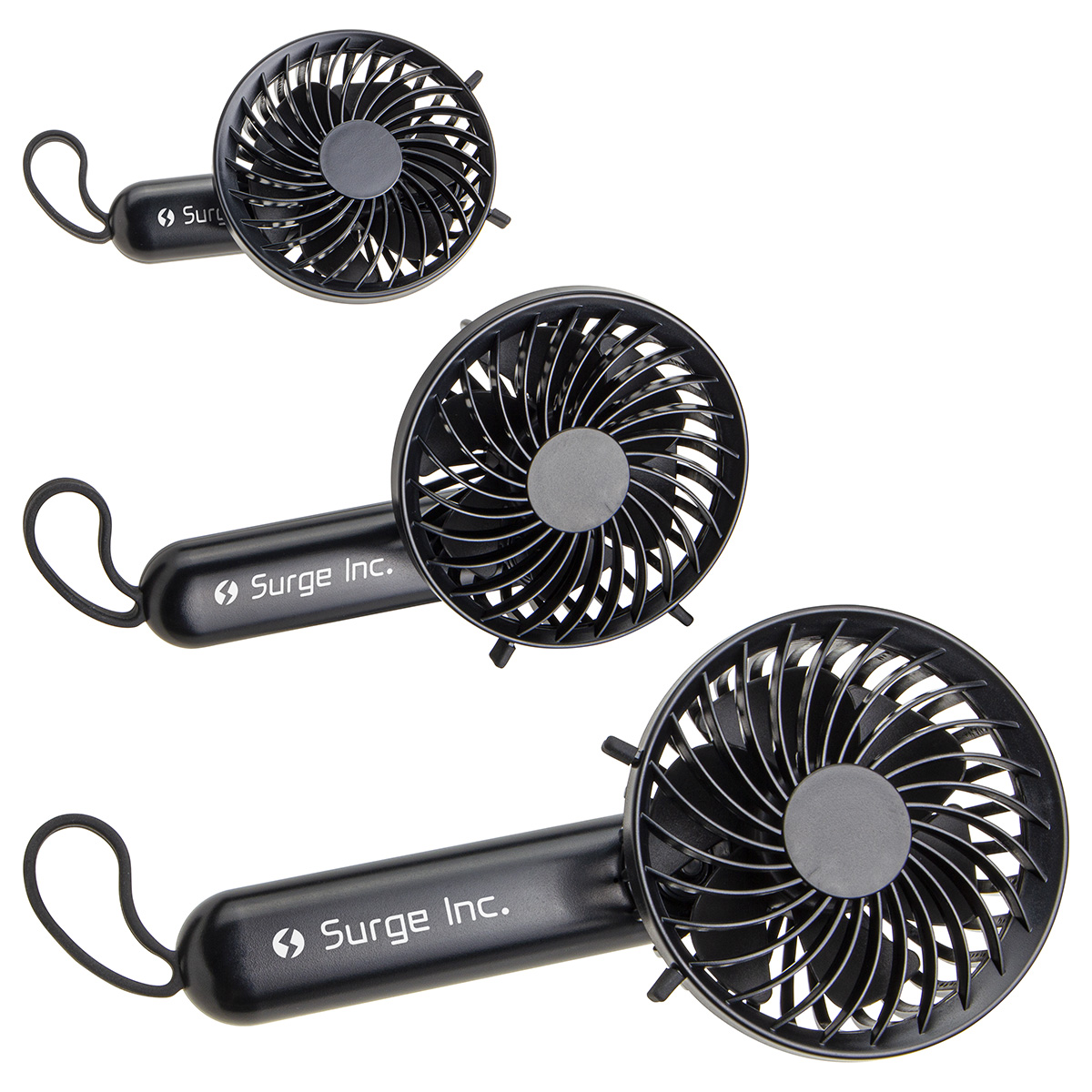 Quiet Breeze Rechargeable Hand Fan with Carabiner 1