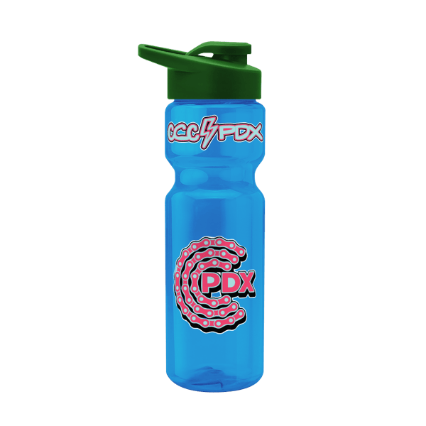 Blazer 28oz Transparent Bike Bottle w/Drink-thru Lid 2622