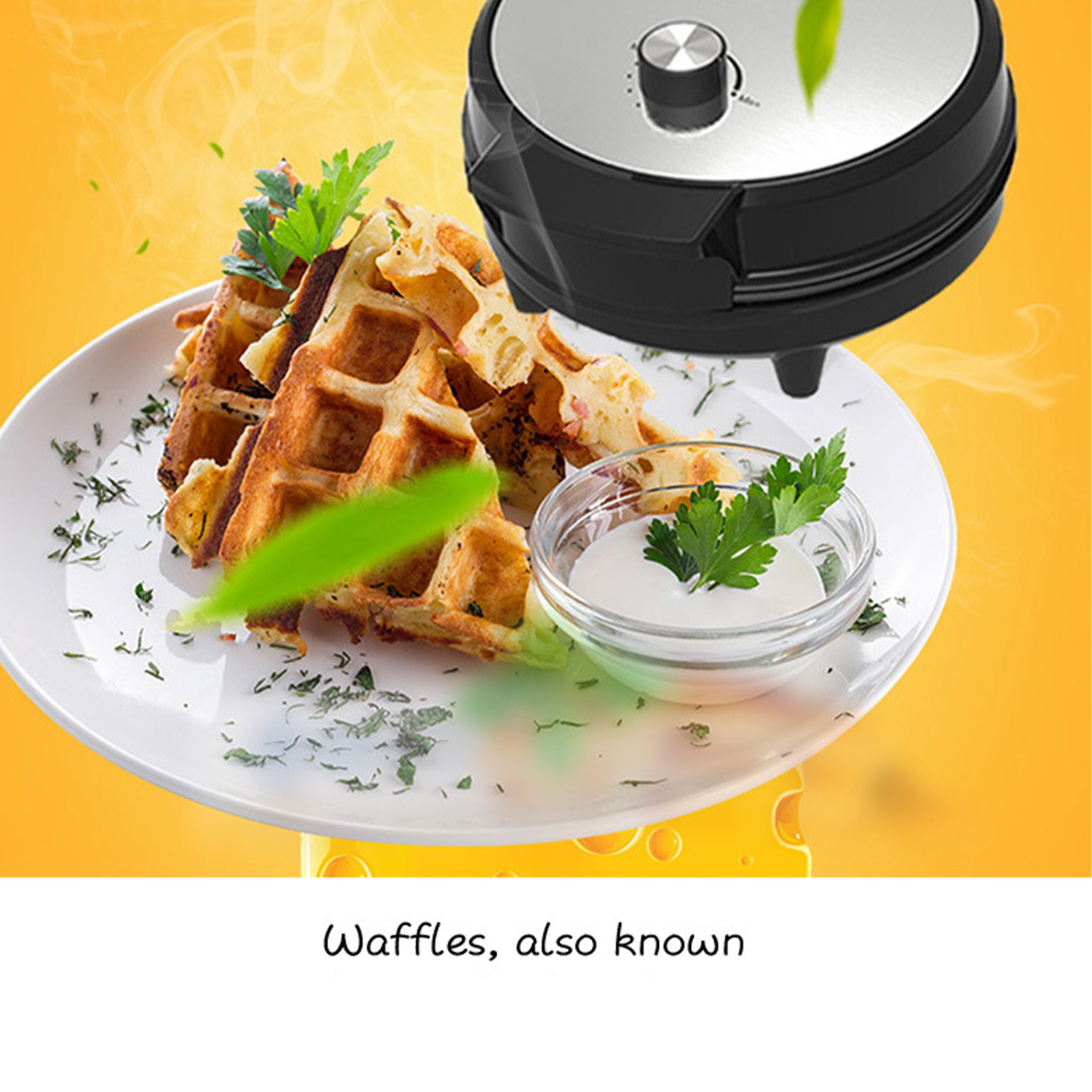 Stainless Steel Waffle Maker – Non-Stick & Safe 1